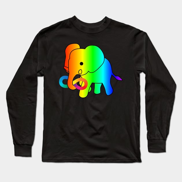 Baby Elephant Autism Acceptance Long Sleeve T-Shirt by mia_me